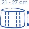 Altura 21cm - 27cm