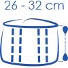 Altura 26cm - 32cm