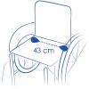 Asiento  43 cm.